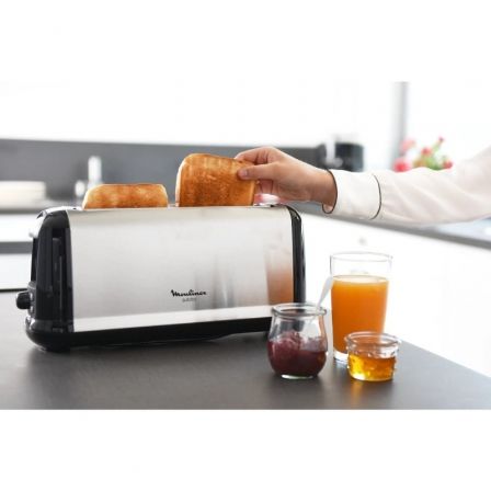 Moulinex Subito Select LS260800 Tostador de ranura larga, 1000W, Acero inoxidable y Negro Moulinex Subito Select LS260800 Tostador de ranura larga, 1000W, Acero inoxidable y Negro